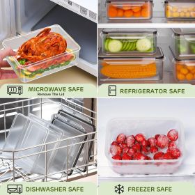 40 PCS Food Storage Containers with Lids Airtight (20 Lids &20 Containers) - Leakproof Meal-Prep Containers for Kitchen Storage Reusable Plastic